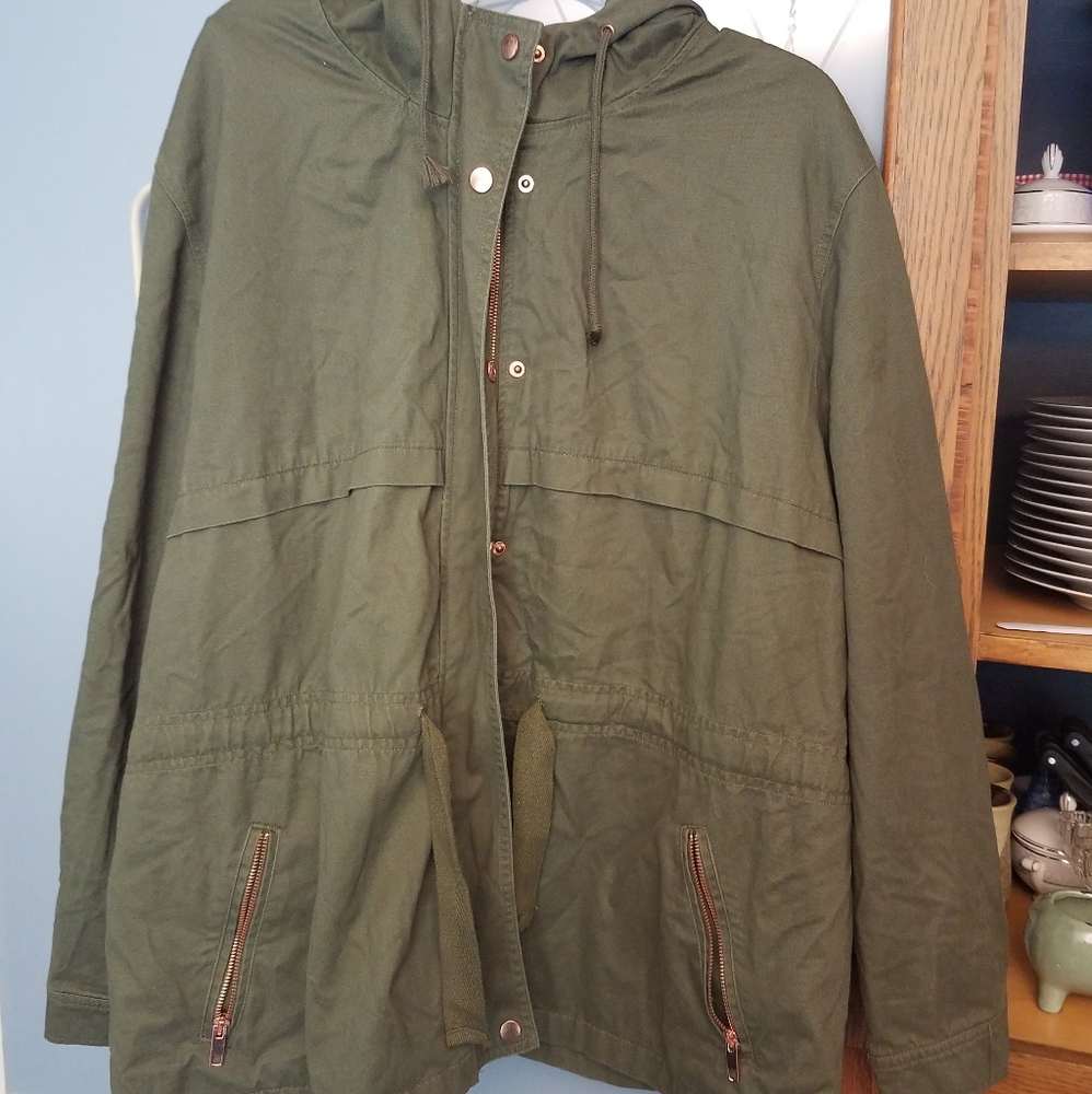 Women's plus size khaki jacket